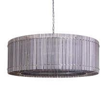 Sunpan 107930 - Kore Chandelier - Large - Nickel - Smoke Grey